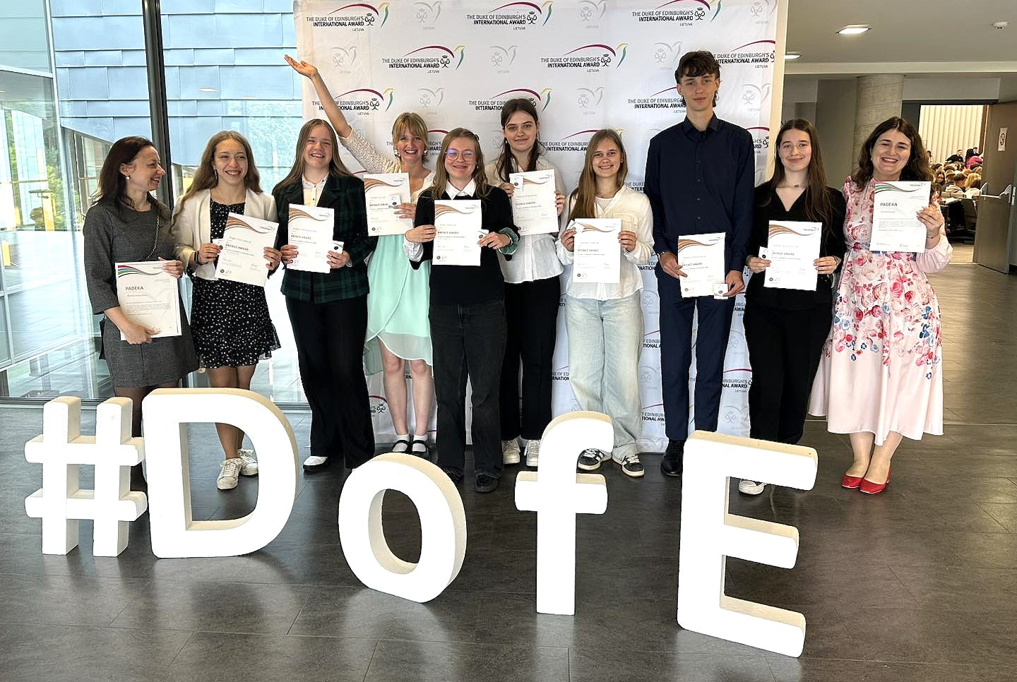 DofE apdovanojimų ceremonija