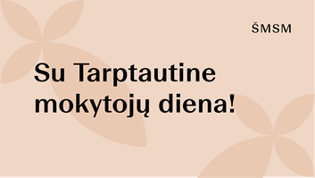 Sveikinimai Mokytojų dienos proga