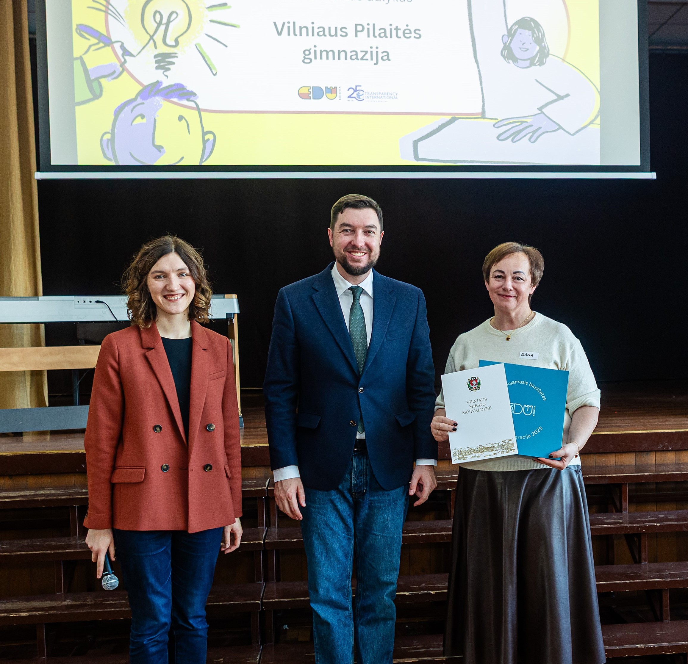 EDU Vilnius dalyvaujamojo biudžeto 2025–2026 m. apdovanojimai