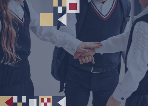 school-kids-uniform-making-victory-gesture-together-corridor-conception-education 69